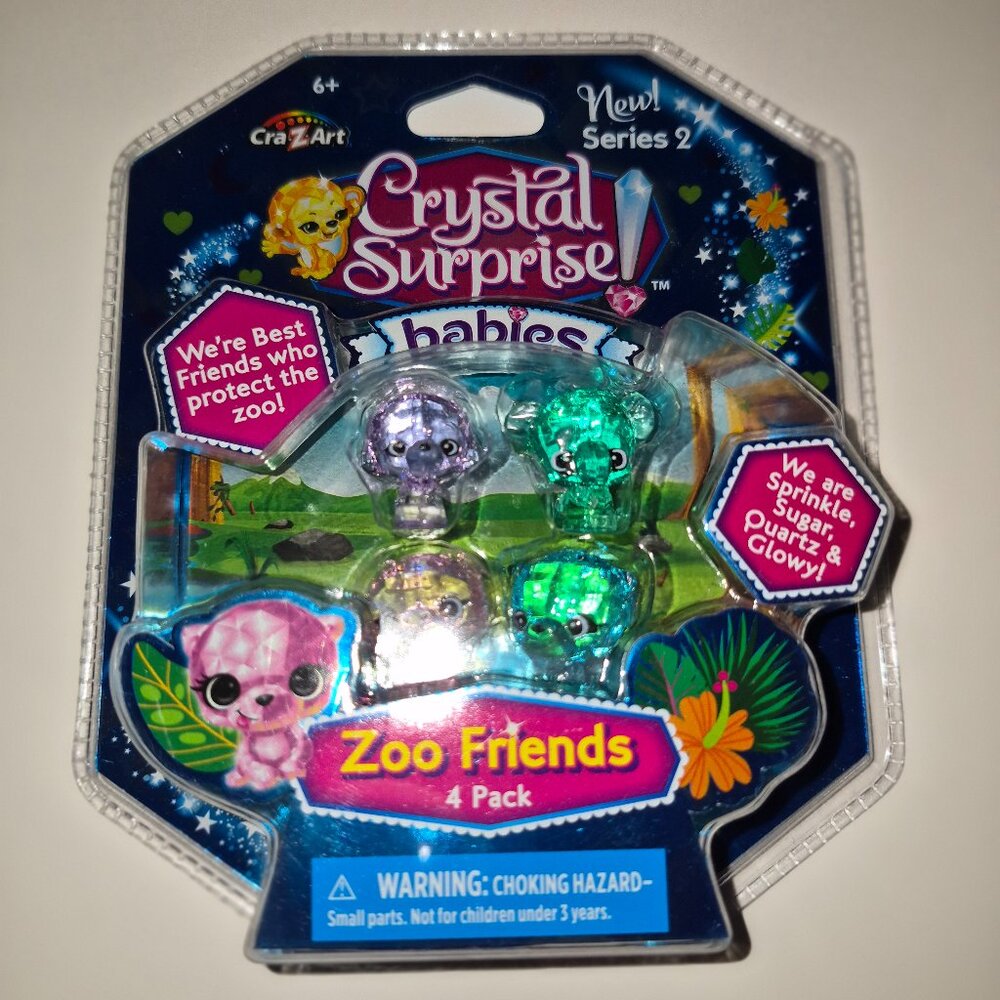 Cra Z Art Crystal Surprise Babies Zoo Friends Play Set, Very Rare! NEW